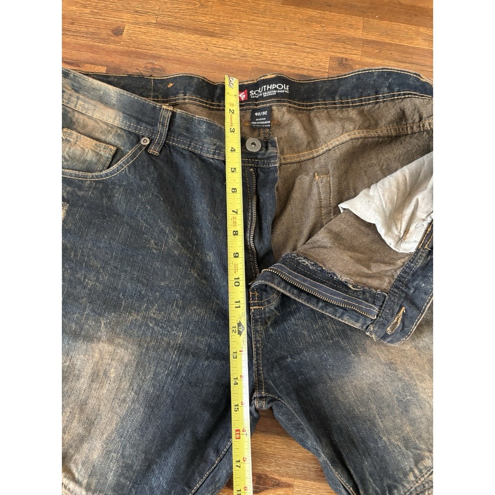 Vintage Southpole 90's Y2K Baggy Jeans Size 40 X 32 Distressed Skater Punk Denim - Picture 7 of 16